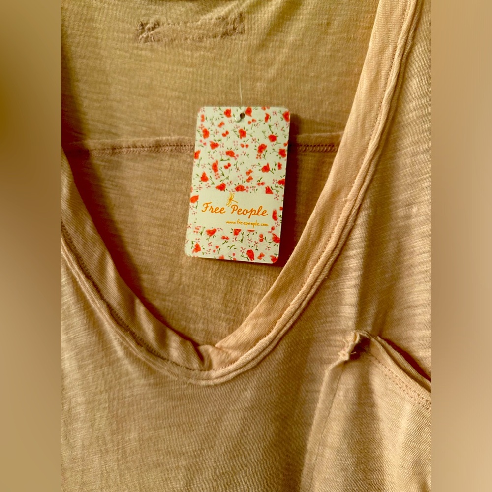 Free People Betty Long Sleeve Tee in Misty Pink
